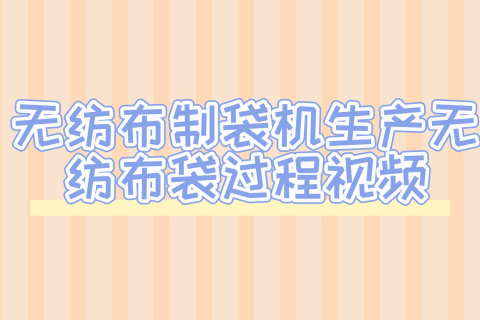 浙江正威無紡布制袋機生產無紡布購物袋過程視頻